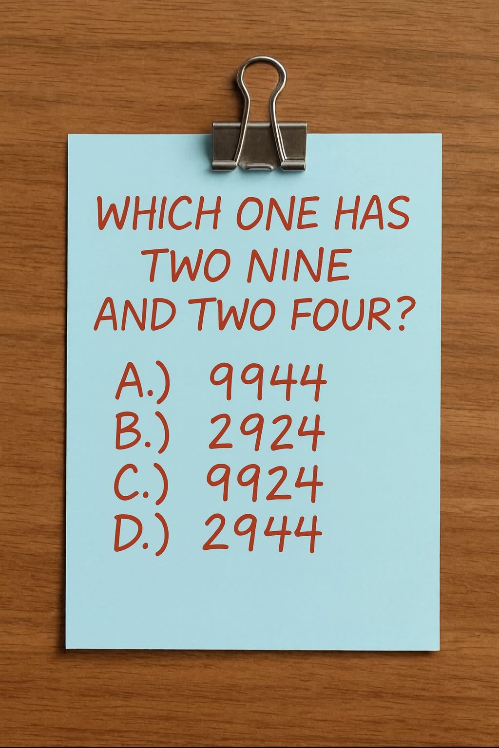 Vipul - Which one has Two Nine and Two Four? #riddles #riddlemethis # ...