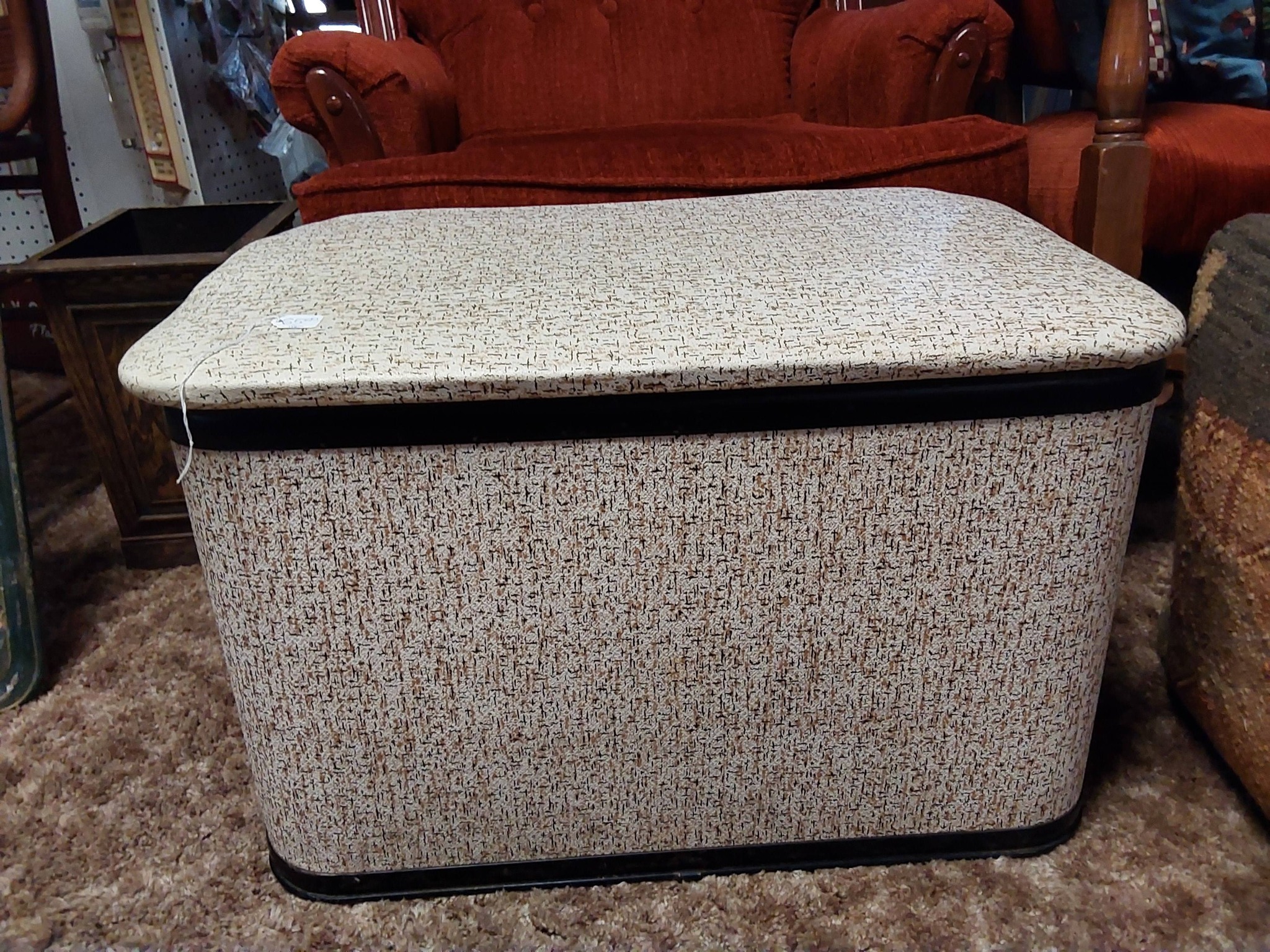 Vintage 1950's Pearl-Wick storage hassock for sale