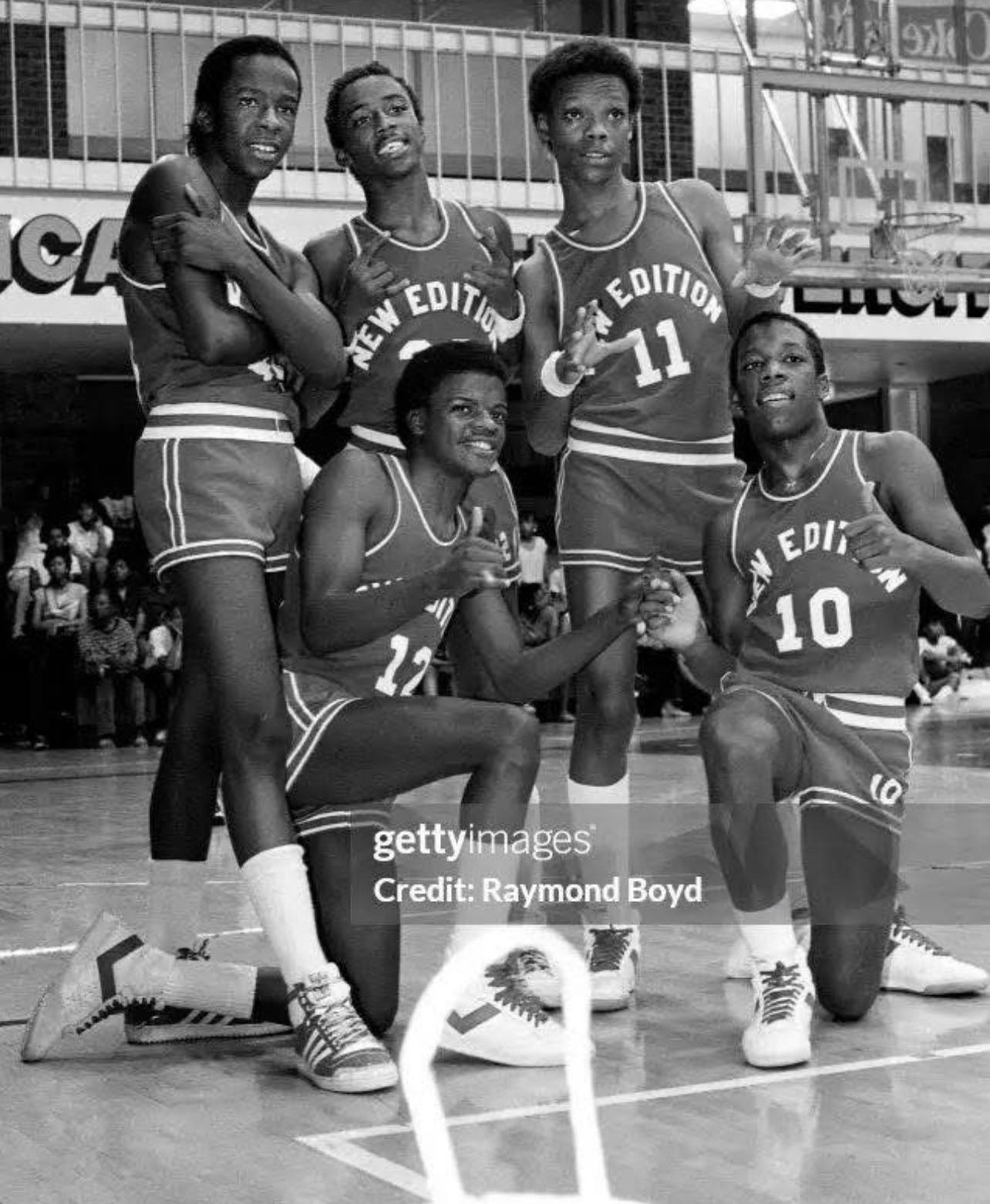History…New Edition wearing Ponys and Adidas Top Tens in 1984. New