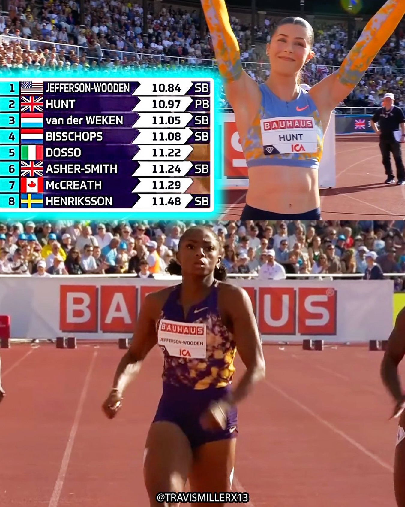 Easy World No. 4 wind legal 10.84 by 🇺🇸Melissa Jefferson-Wooden
