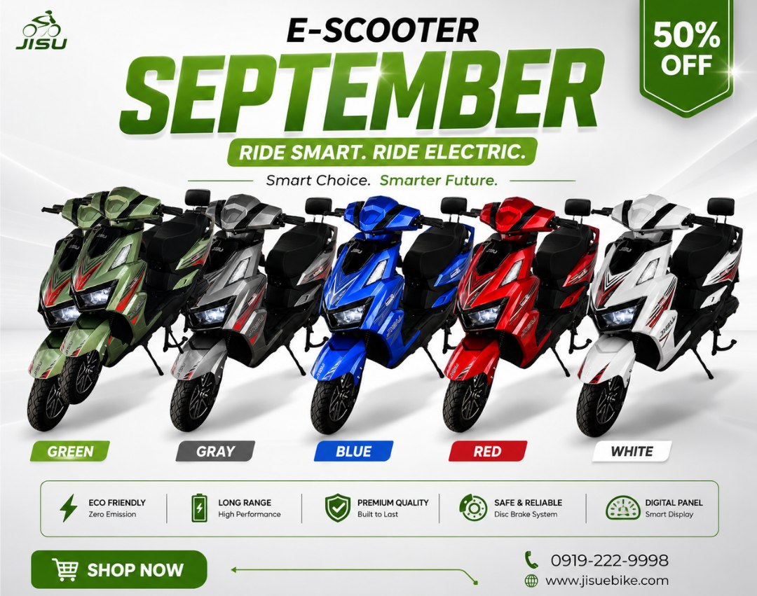 Jisu E-Scooter 50 Percent Off September Deal