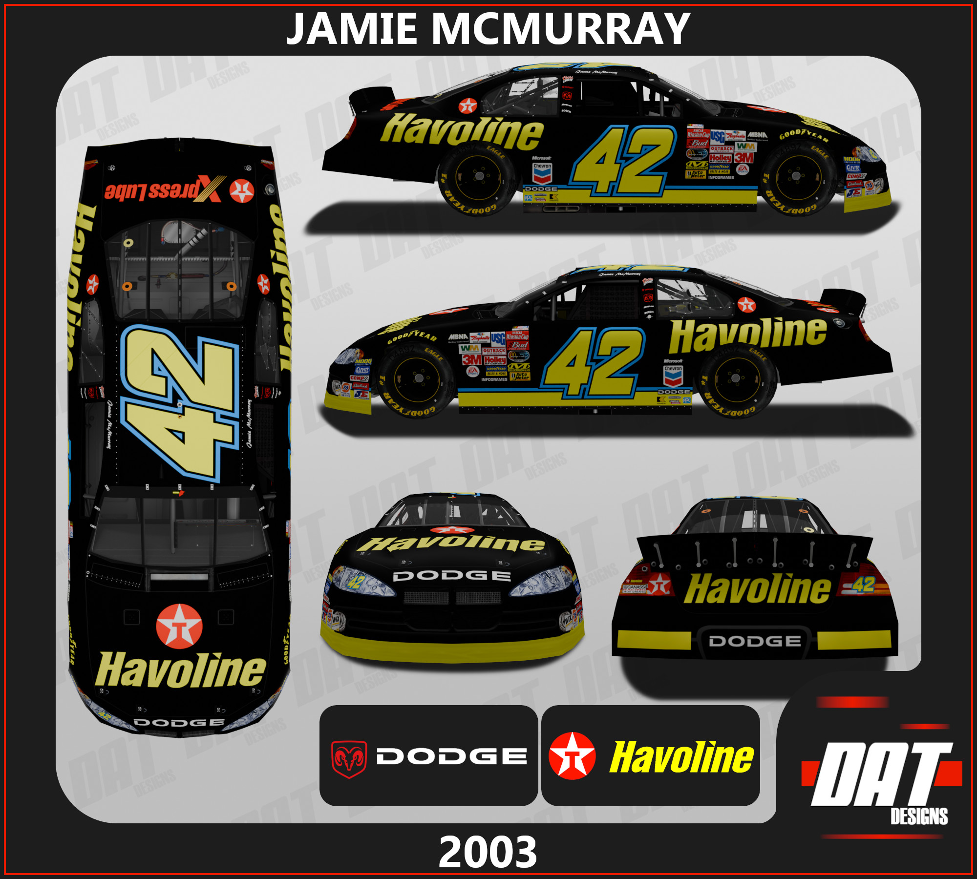 DAT - Chip Ganassi Racing #42 Dodge Jamie McMurray (R) - Havoline
