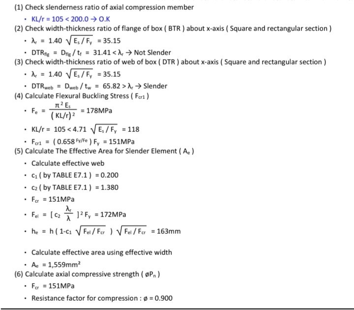 Flexural buckling stress for steel square and rectangular section