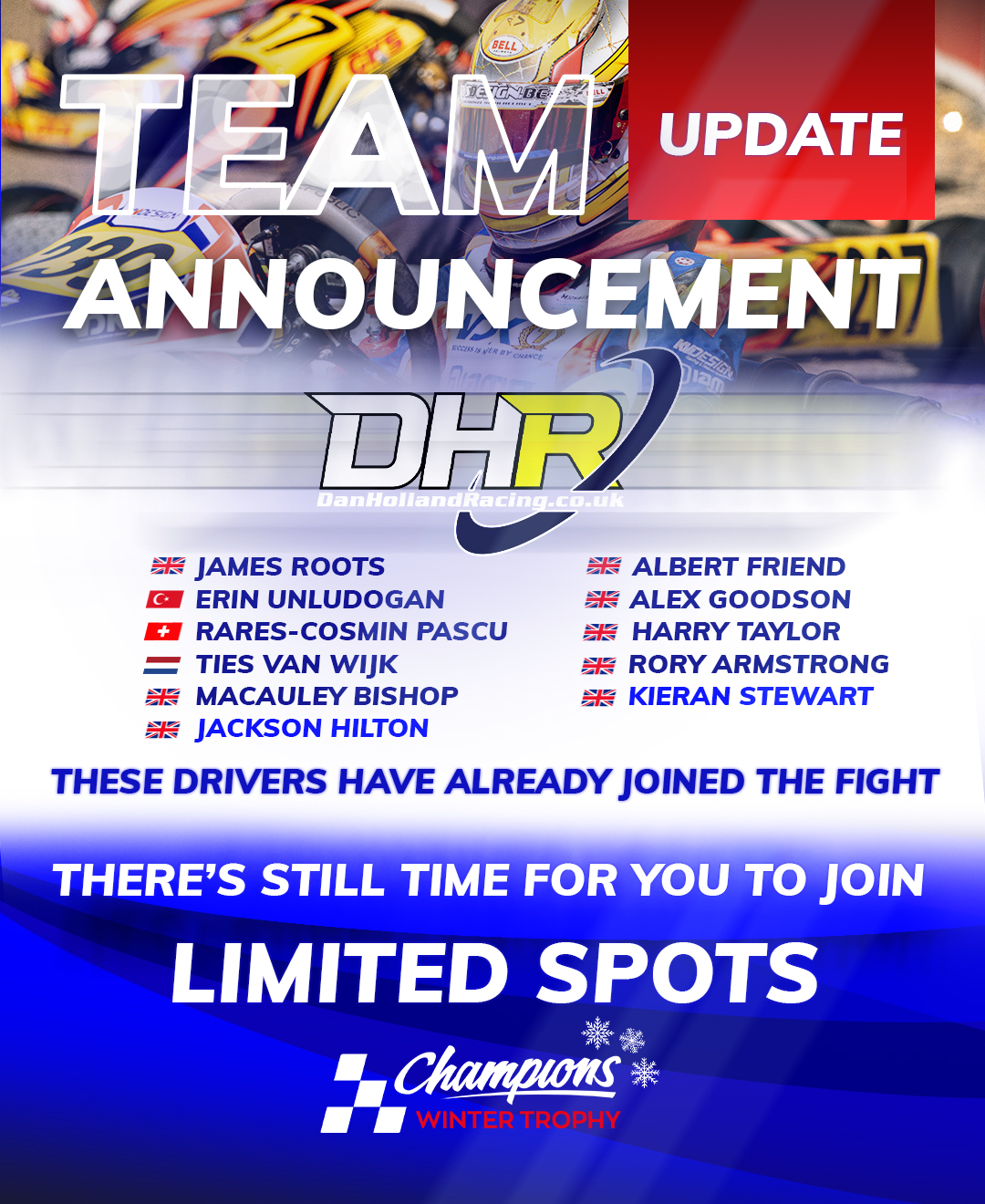 🚨 TEAM ANNOUNCEMENT UPDATE 🚨 The Dan... - BNL Karting Series | Facebook