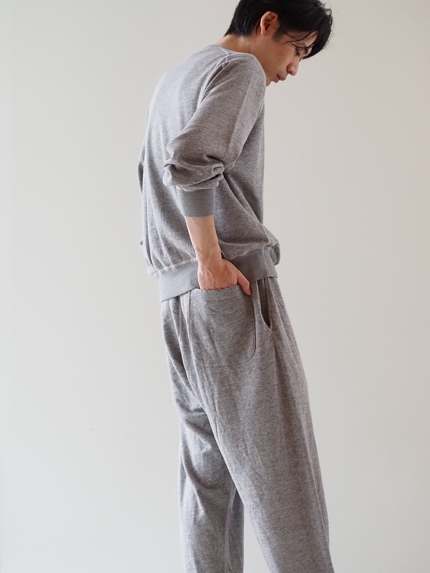 COMOLI D01-05047 グレー裏毛 パンツ color:GRAY size:1,2,3 price