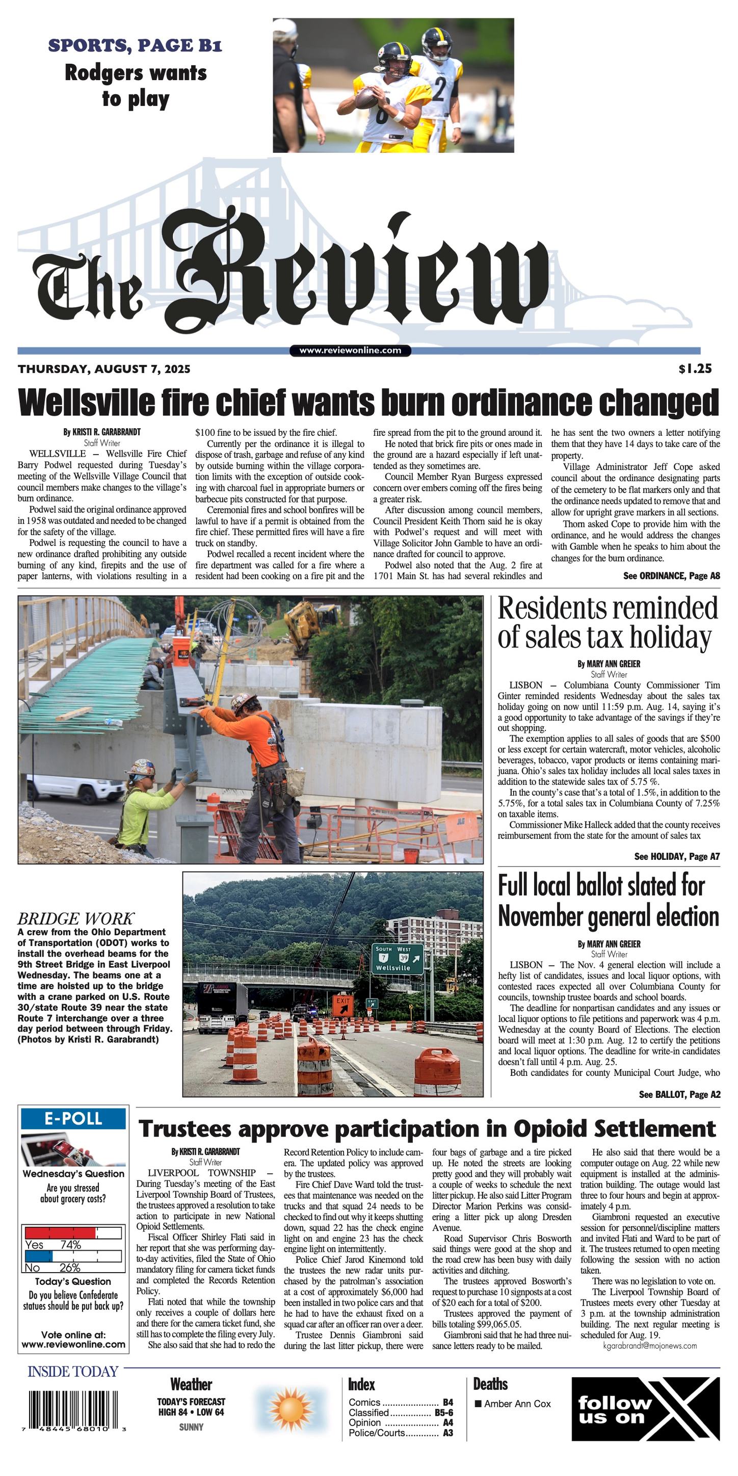 Here is the front page for Aug. 4, 2026.