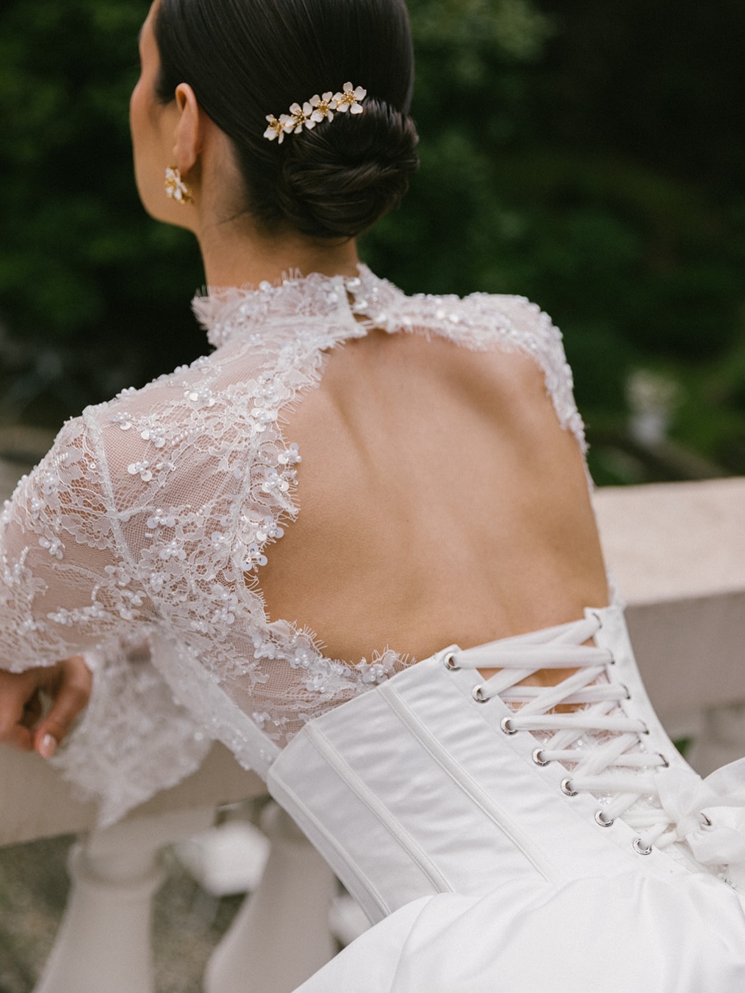 bead pearl work on dresses Pearl Mist Off-White Gown with CutDana and Beads Work