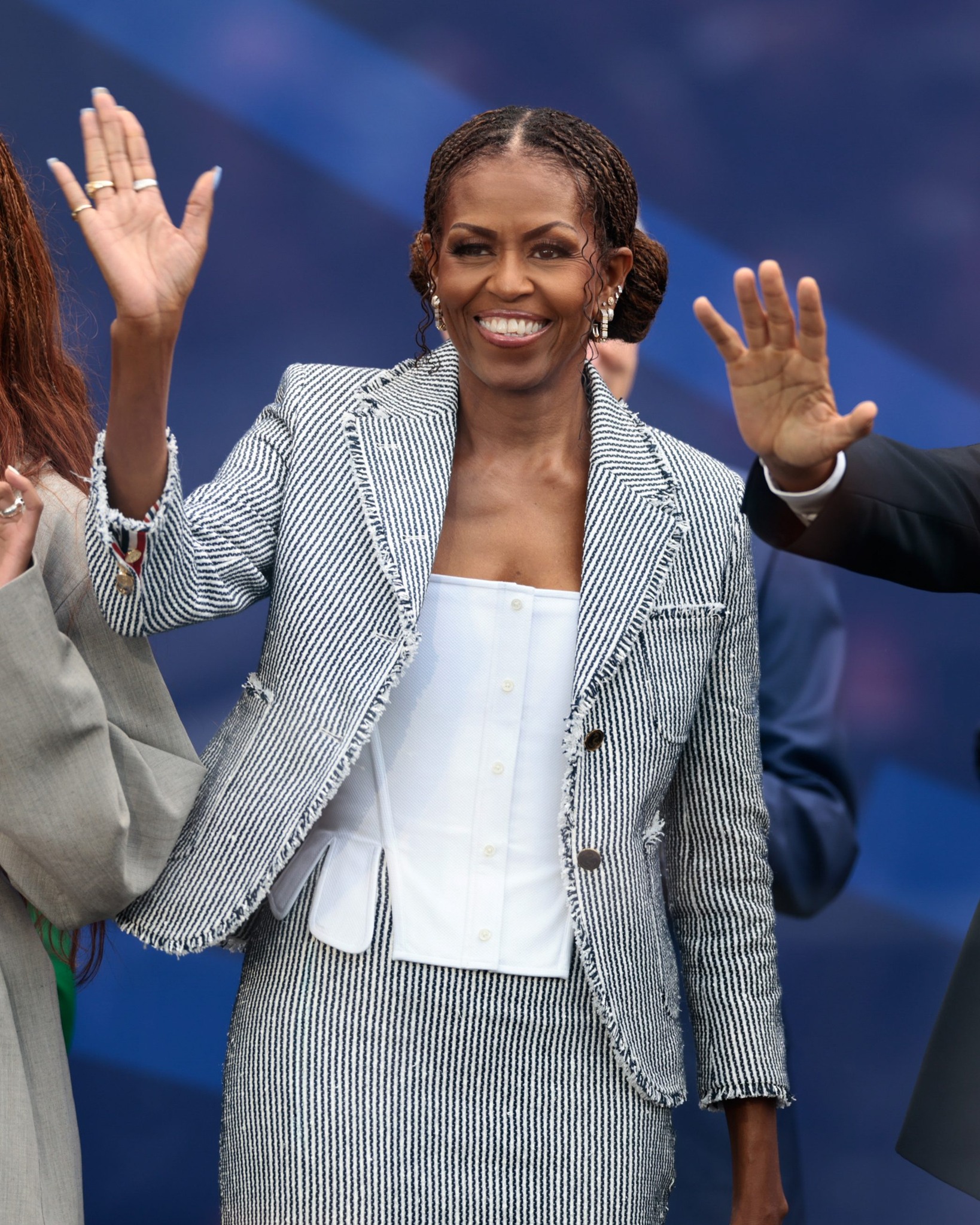homecoming … michelle obama wears custom thom browne to attend the 