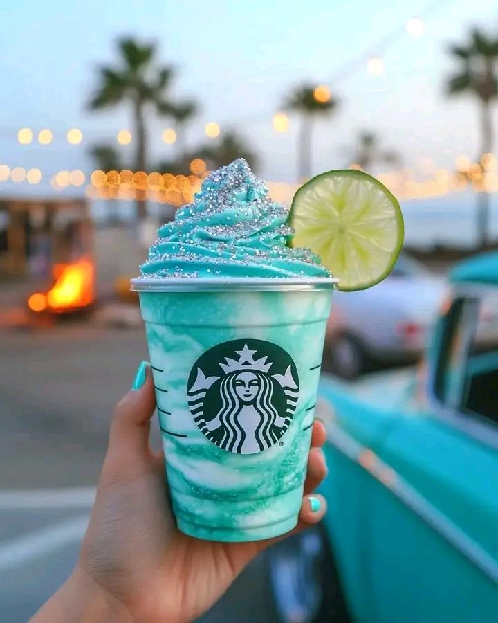🌙🌊✨ Starbucks Moonlit Ocean Sparkle Frappuccino