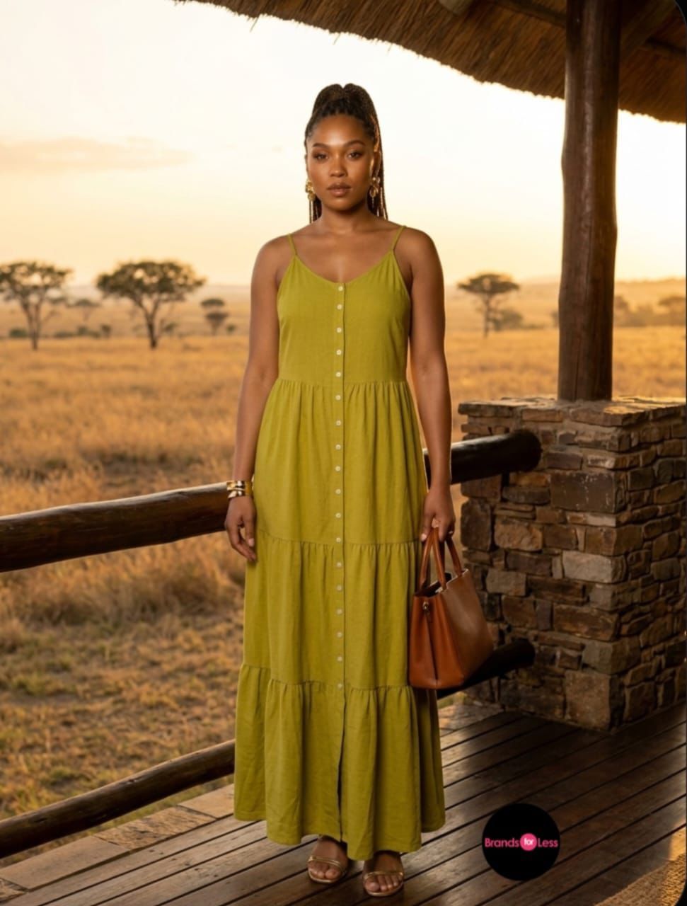 olive green summer maxi dress available in sizes 34,36 (US 4,6) $50 mustard