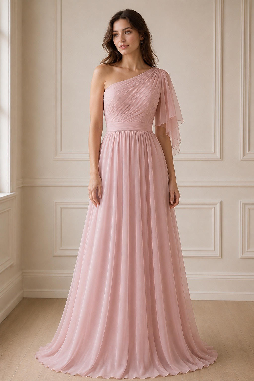 luulla bridesmaid dresses - Shop Now: https://www.luulla .com/product/2288635/blush-pink-one-shoulder-pleated-chiffon-bridesmaid- dress You could choose color boho dresses for woman Queen Elizabeth II Glistens Color:Silver Ivory