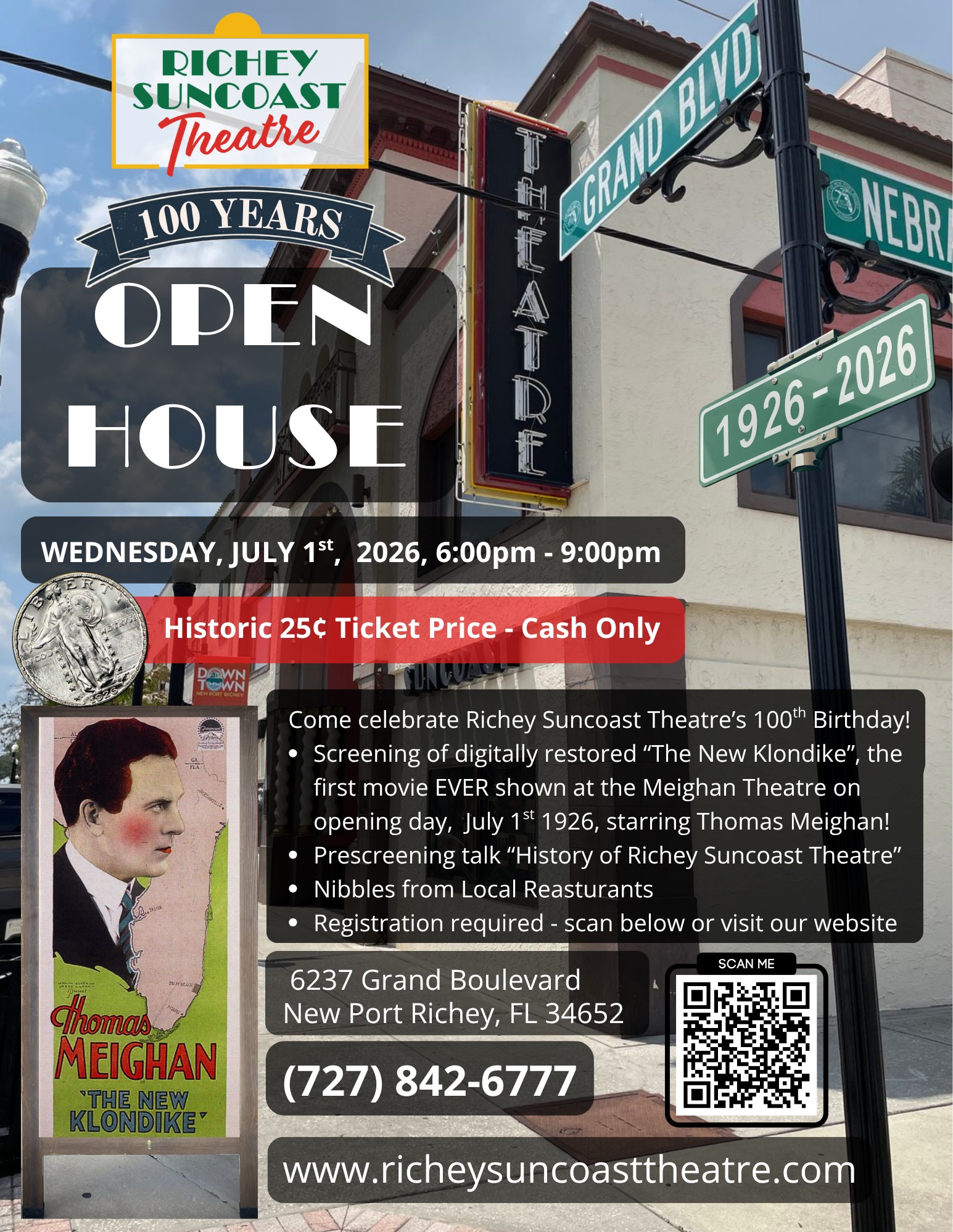 100 Years Open House & Vintage Movie Night — 25¢ Cash!