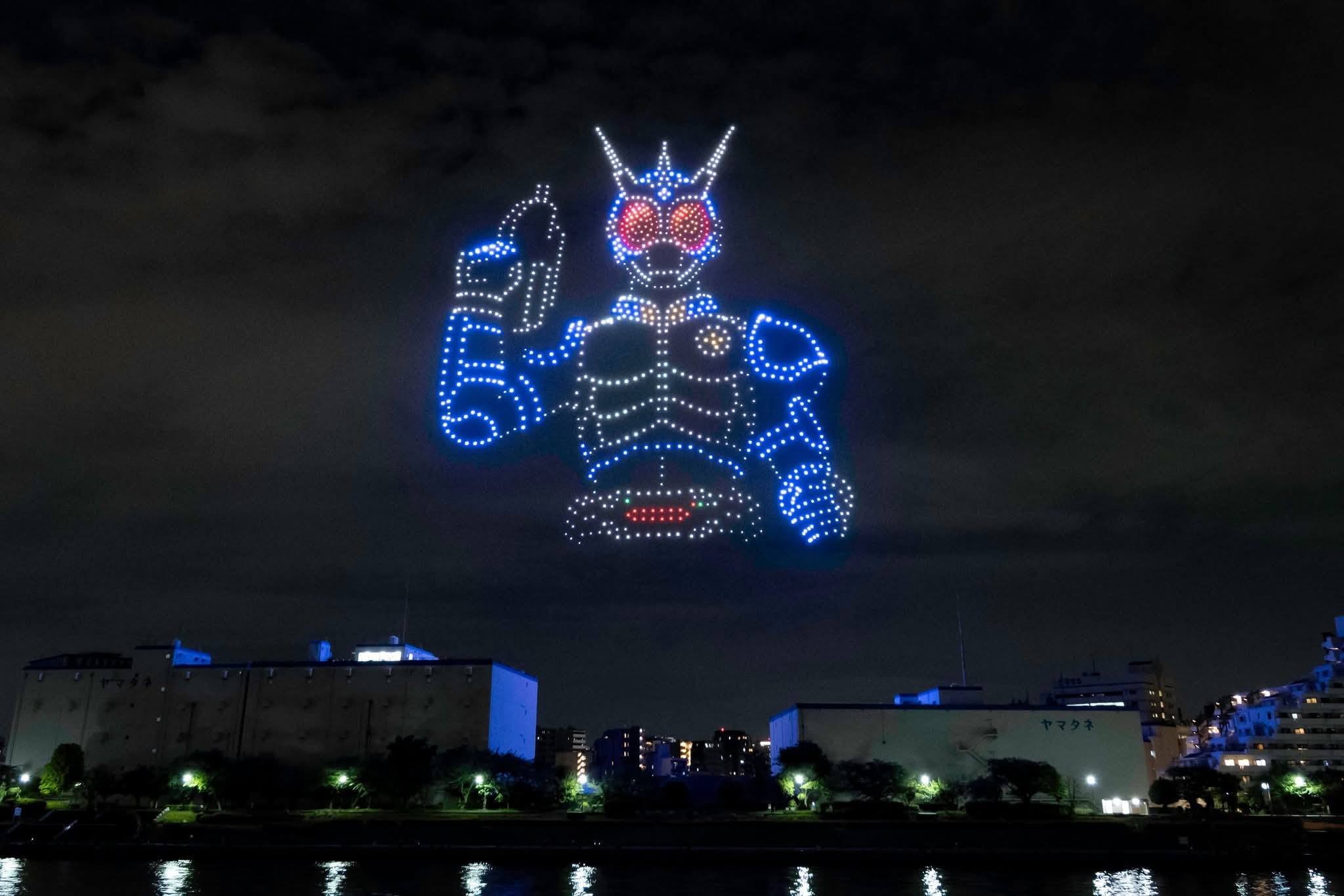 This light show for the 25th Anniversary of Kamen Rider Agito