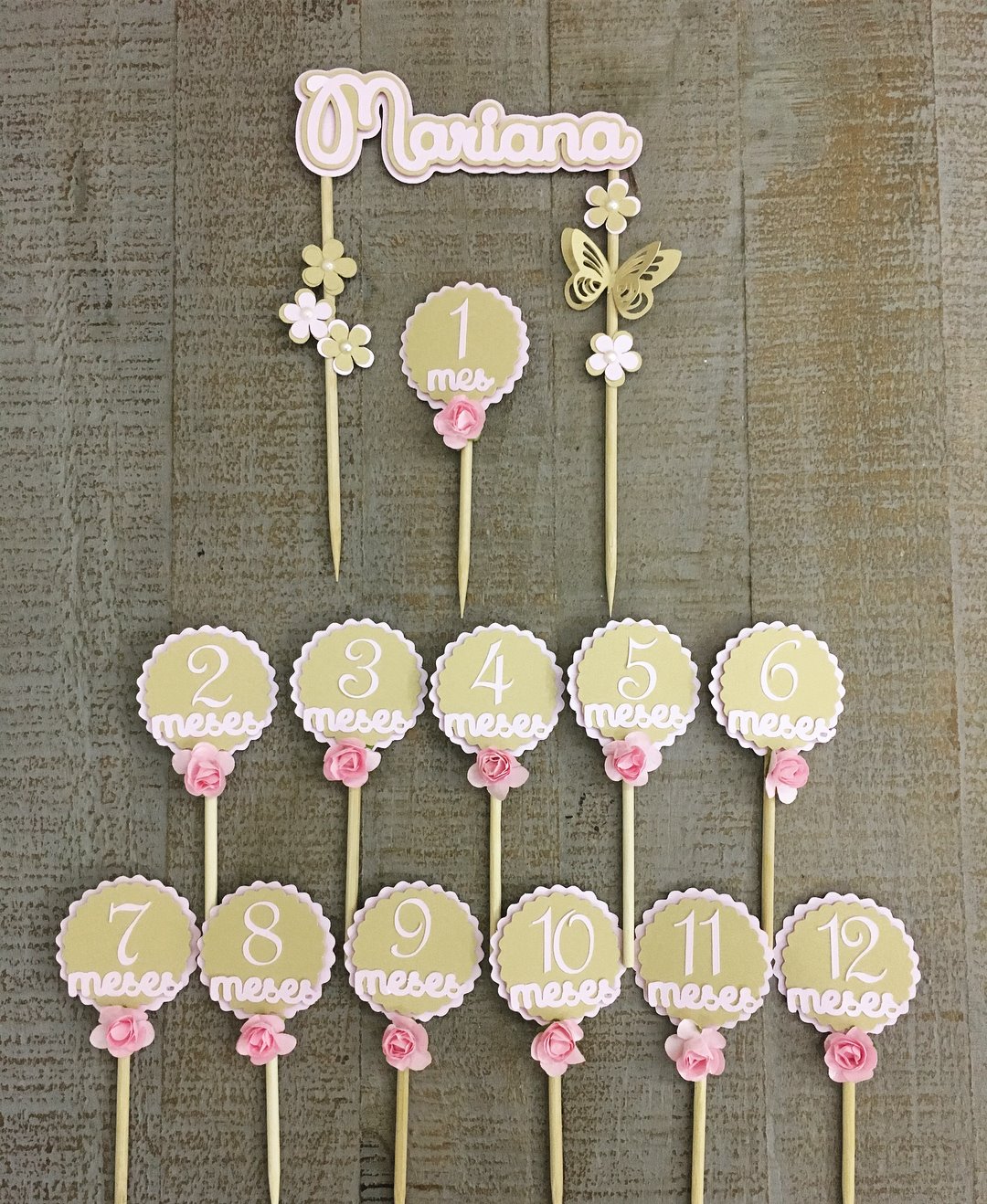 Celebrare - 💕 Kit topo de bolo e toppers para mesversario!...