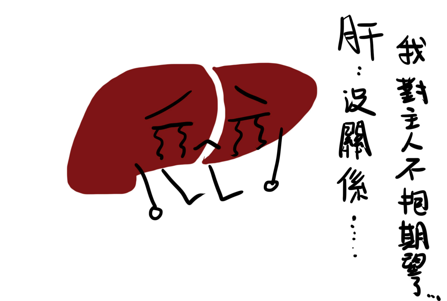 本喵不吃狗糧 - 剛剛朋友針對我夜貓子生活說:請關心你可愛的肝....然後我用1分鐘左右，撇了這圖給他...真的是很隨...