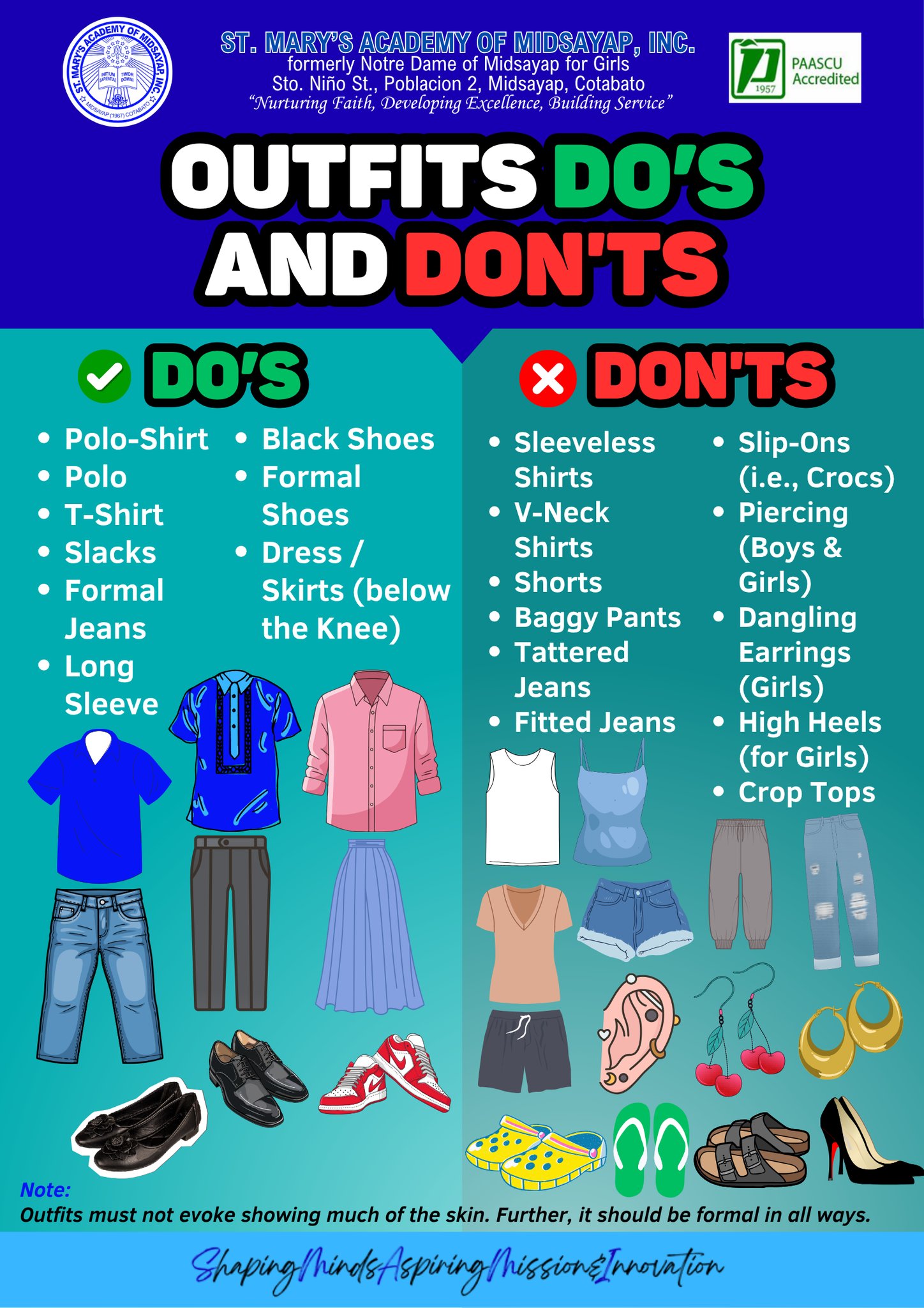 📍Orientation Week Outfit Guide: Do's & Don'ts Starting your journey with confidence means dressing the part! Here's a quick style guide to help you shine during Orientation Week: ✓ Do's Smart Casual