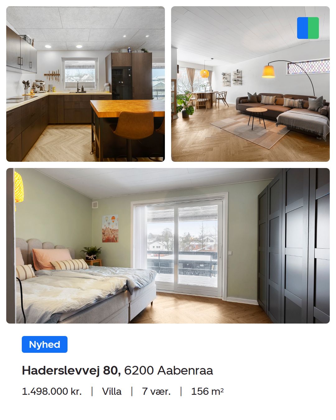 Nybolig - NYHED - Haderslevvej 80 Den særlige og fine indretning i ...