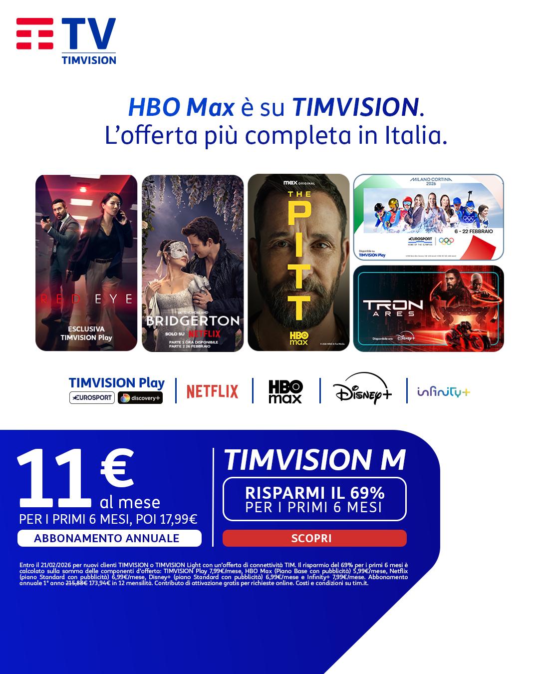 Negozio - Con #TIMVISION puoi avere TUTTO PER TUTTI: Tutto Netflix ...