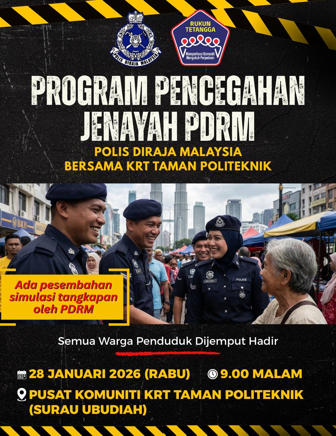 KRT TAMAN POLITEKNIK PD | Program pencegahan jenayah KRT TAMAN