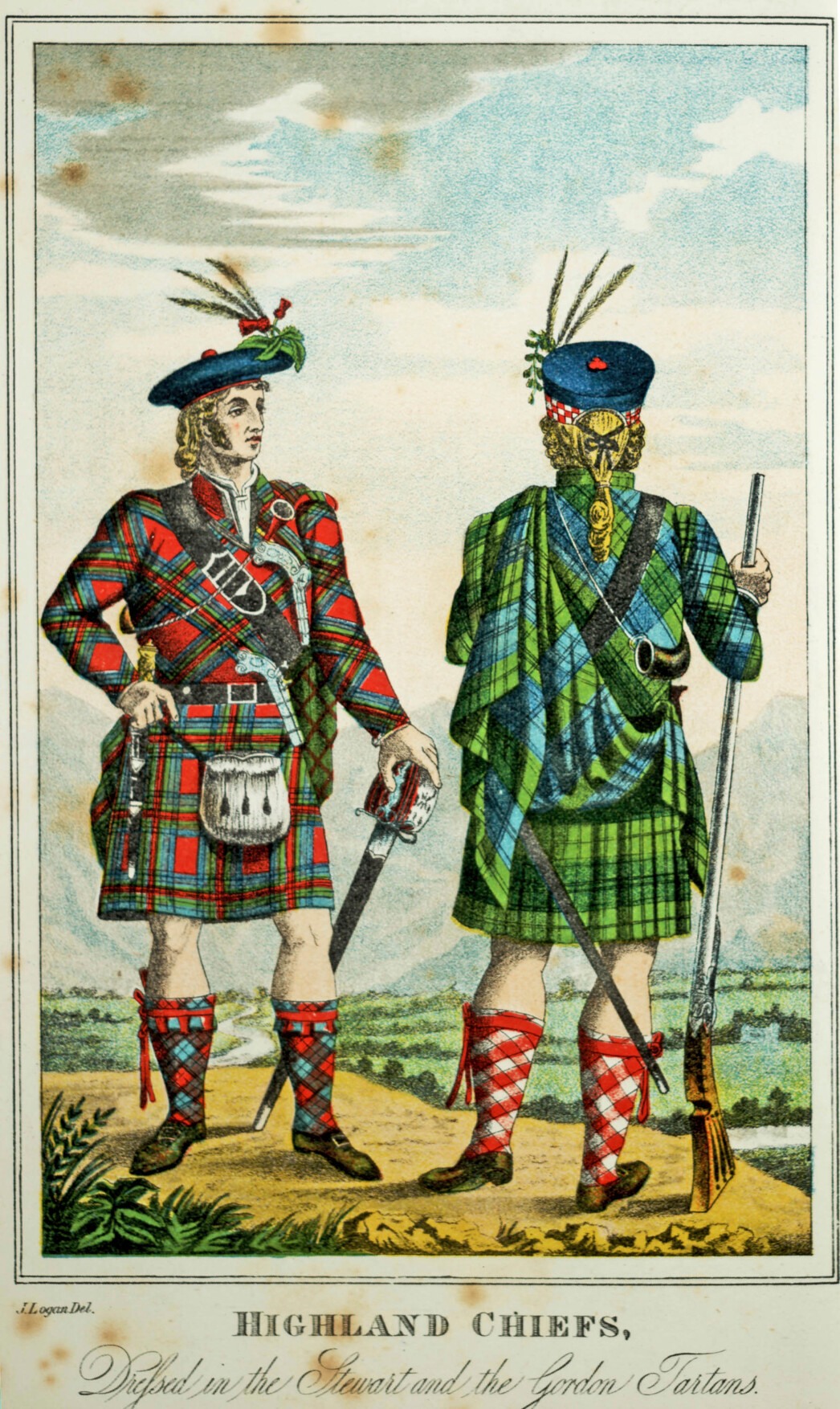 Am - Depictions of the #Stewart (left) and #Gordon tartans from 'The ...