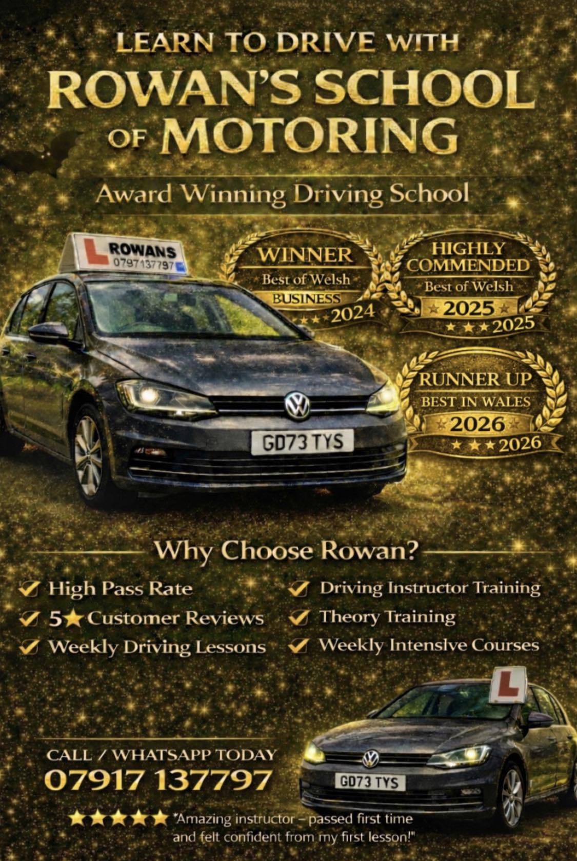 Rowan Knight ADI - Rowan’s School of Motoring | Treharris