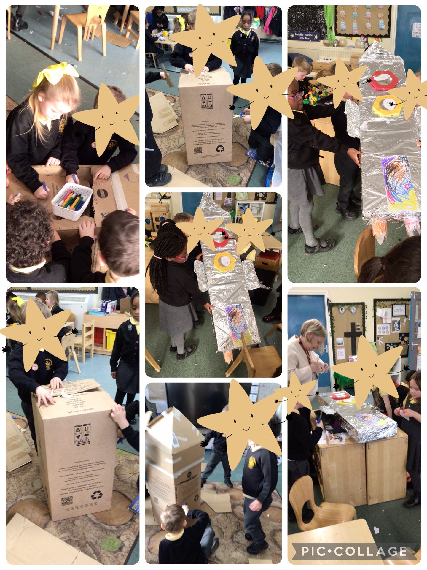 St - Reception made junk model rockets this week. Great teamwork! 🚀🚀🚀 ...