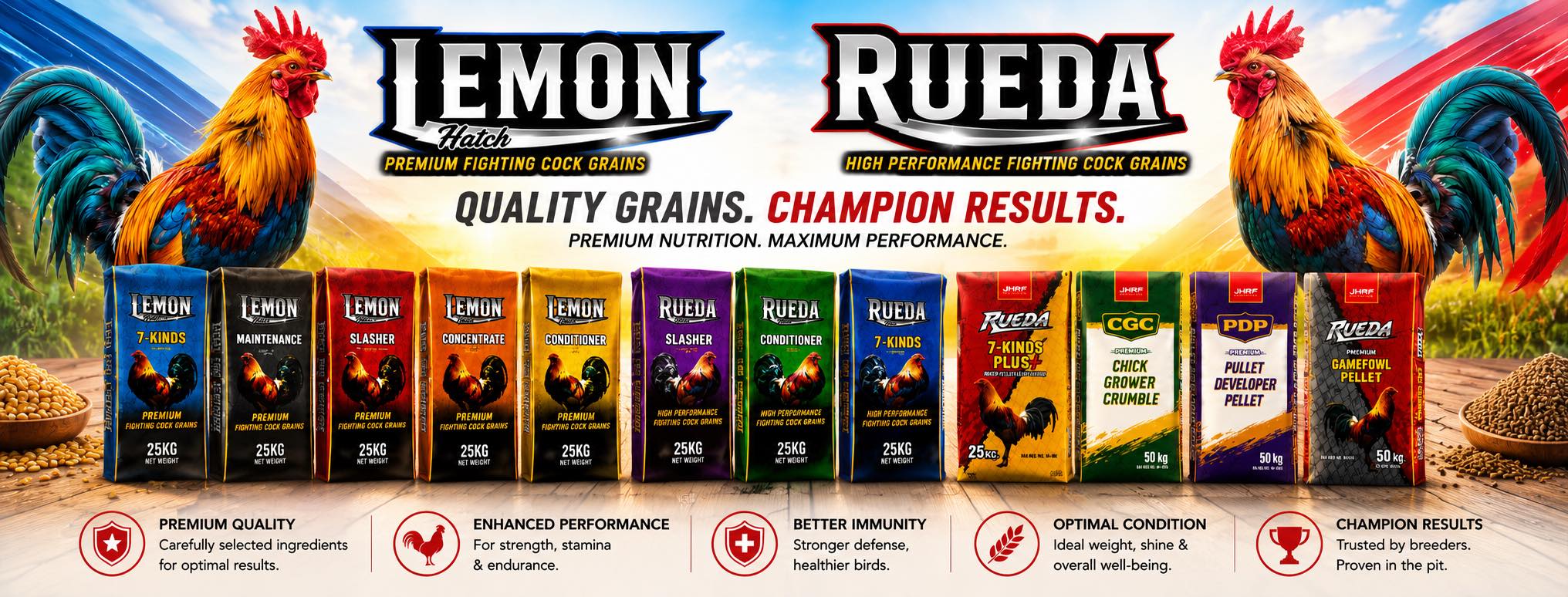 Lemon-Rueda Gamefowl Grains | Davao City