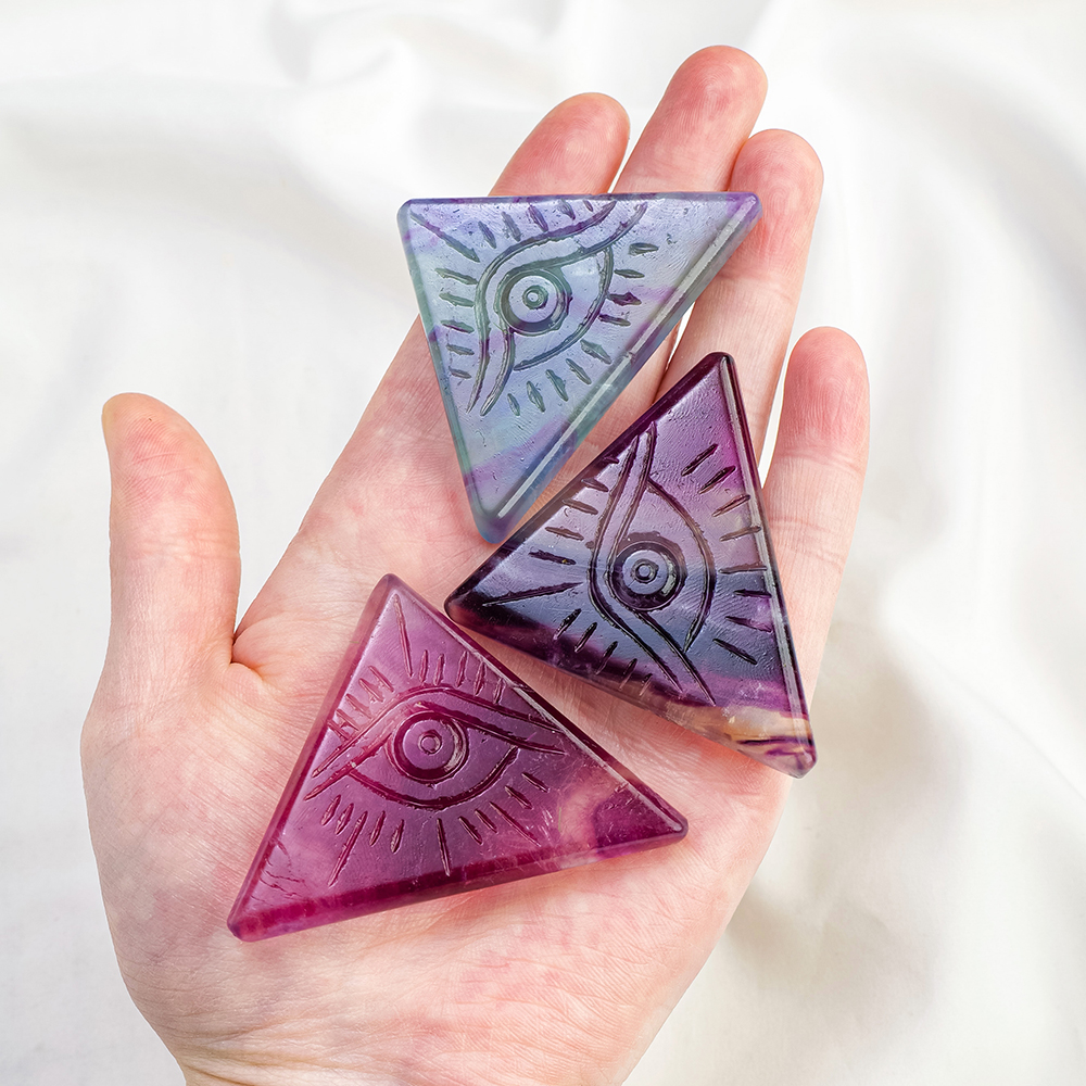 Beautiful fluorite evil eye... - Runyang-crystal wholesale