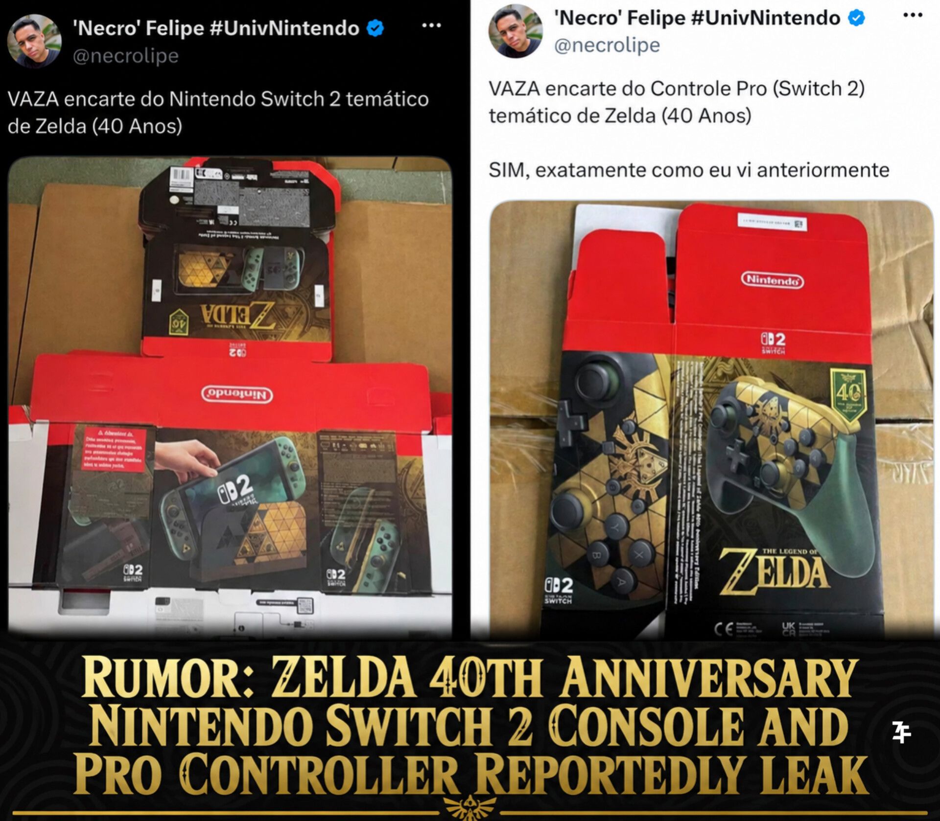 Nintendo Switch 2 Zelda 40th Anniversary Edition collectors