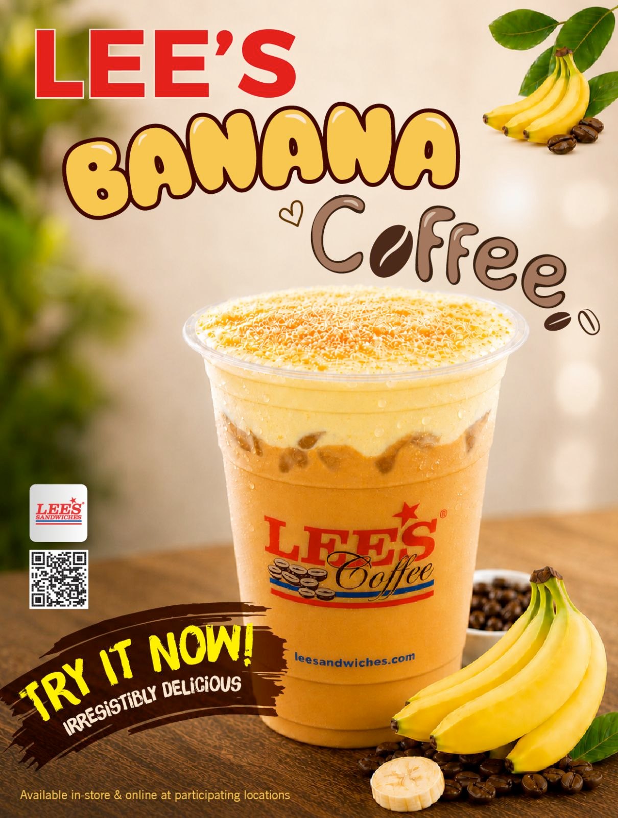 Meet Your New Craving: Banana Coffee 🍌☕ At participating locations