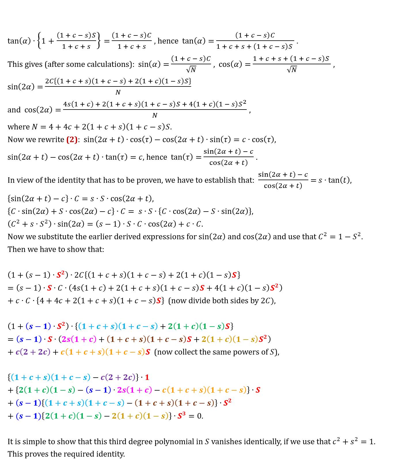 Here a solution of the problem a posted here a few days ago. The