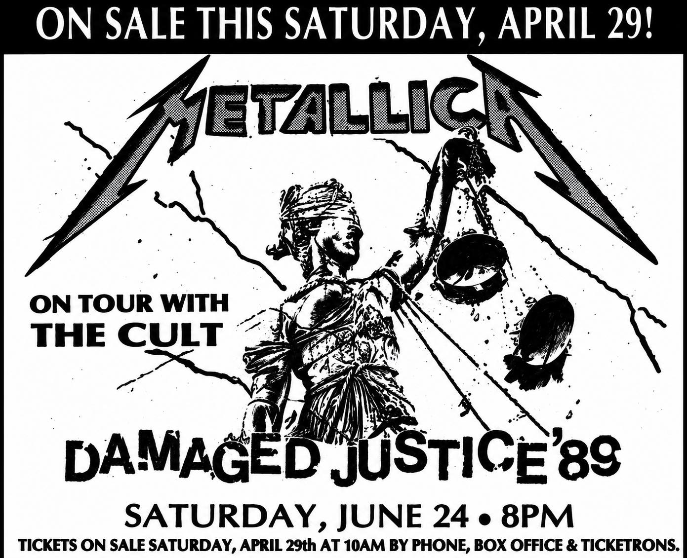 On This Day in Metal June 24th, 1989 Metallica brought the Damaged