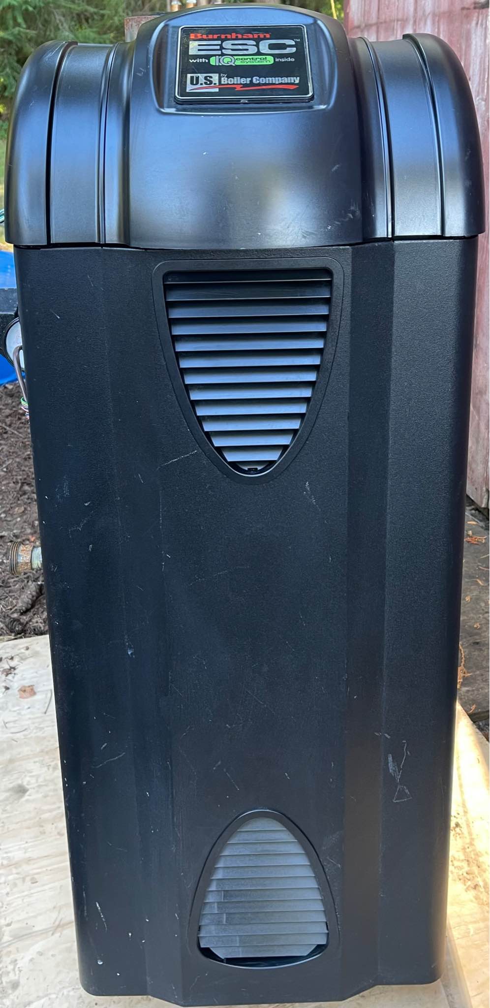 Burnham boiler system with 30 2’ slim low profile radiators they attach ...