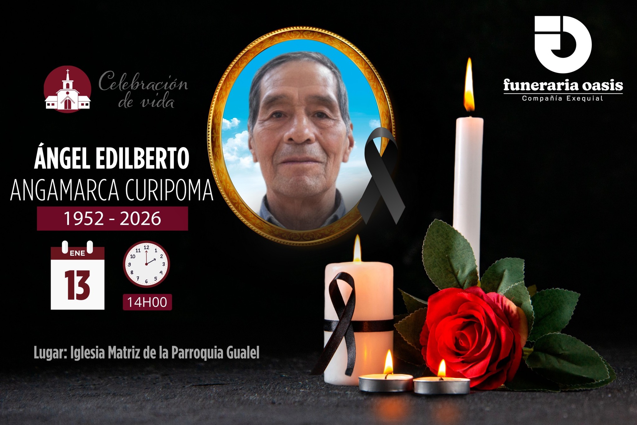 Ceremonia Religiosa de Despedida en memoria de quién en vida fue: ÁNGEL ...