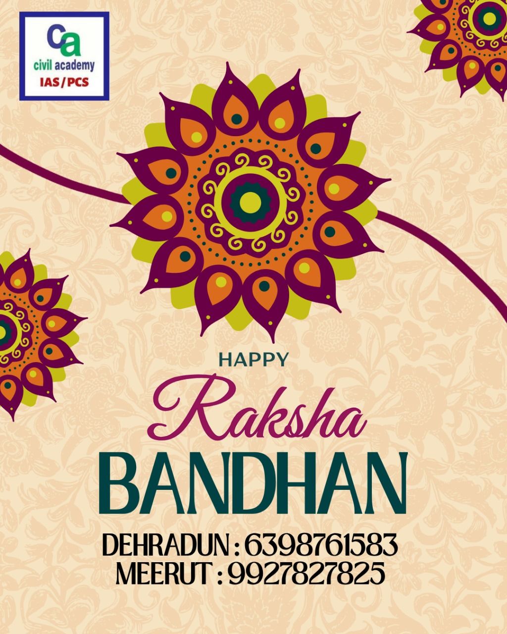 Civil - "🌸 Happy Raksha Bandhan 🌸 On this special day celebrating the ...