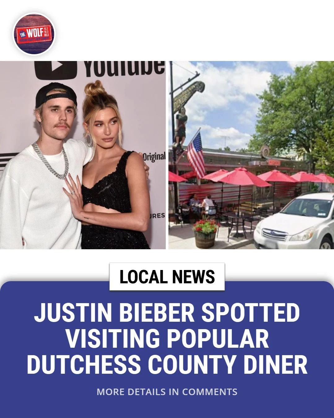 Hudson Valley visit, hallelujah! Justin Bieber was spotted dining
