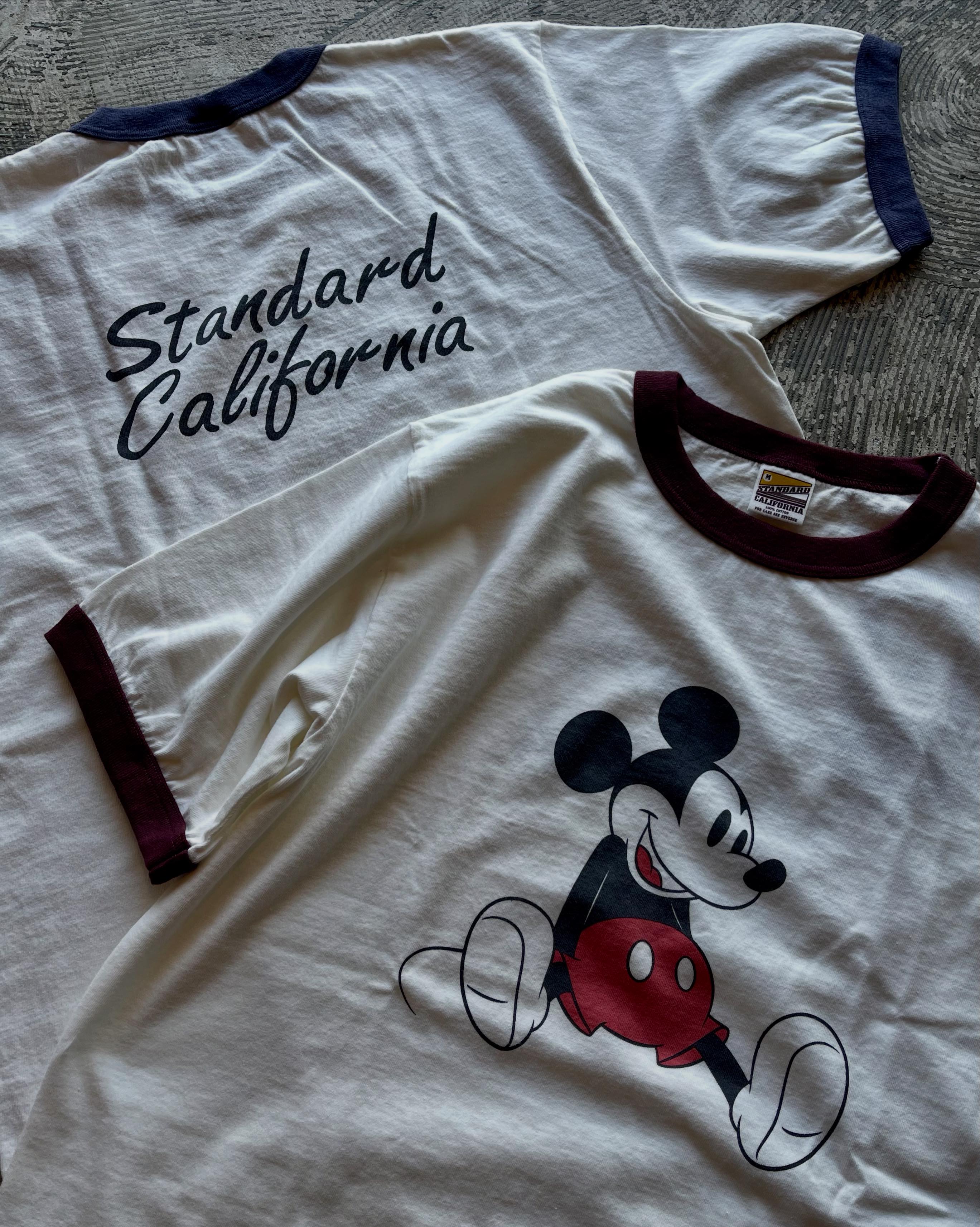 ▷【STANDARD CALIFORNIA】 「Disney / SD Ringer T」 COLOR： White