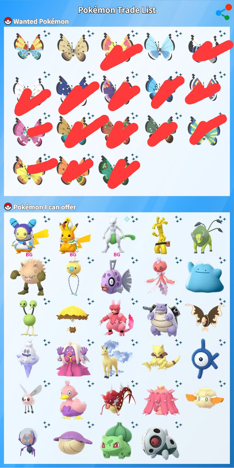 LF scatterbug or vivillon I can fly Wanted Pokémon Pokémon Trade