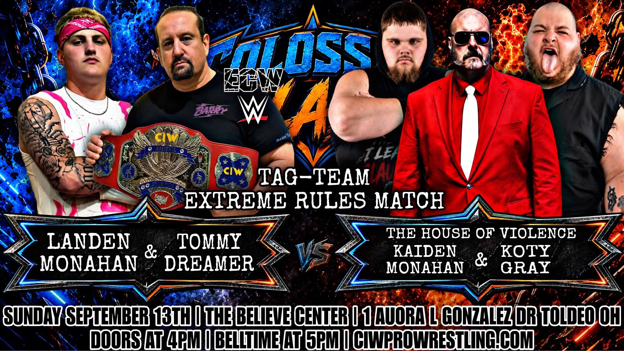 CIW Colossal Clash: House of Violence vs Landen Monahan and Tommy