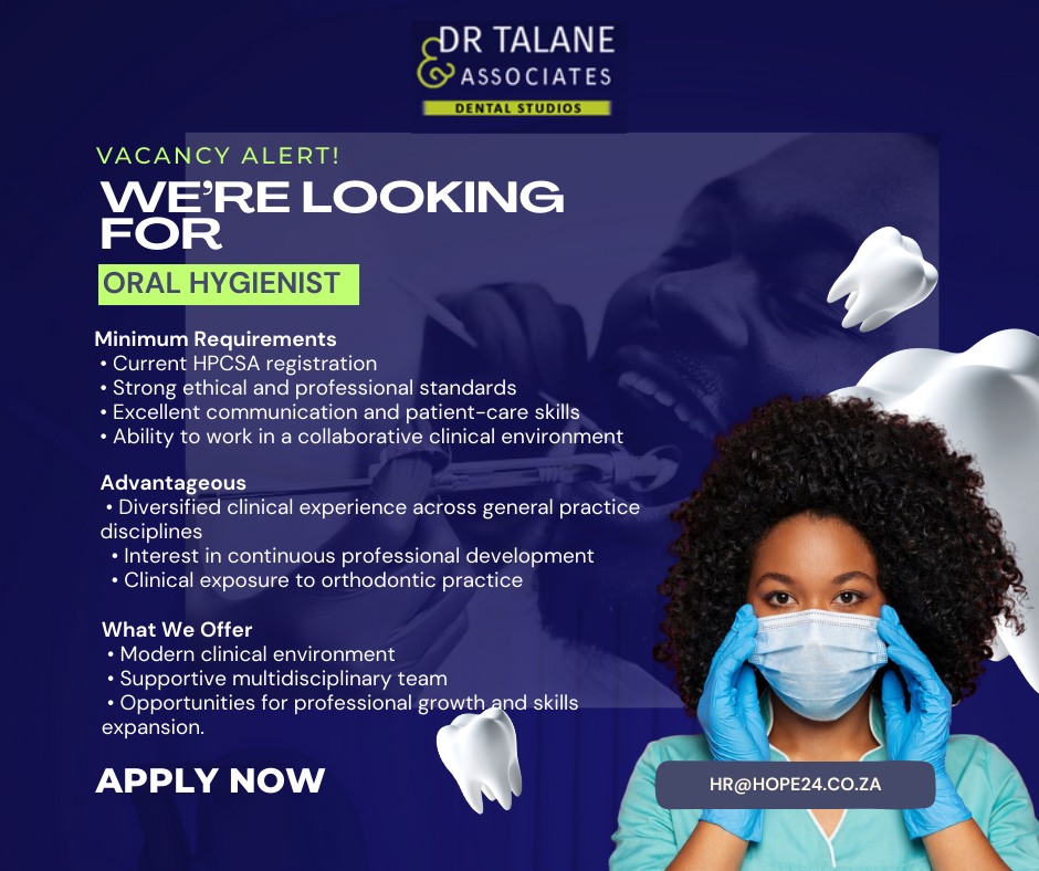 🦷 Now Hiring: Oral Hygienist... - Dr Talane and Associates | Facebook