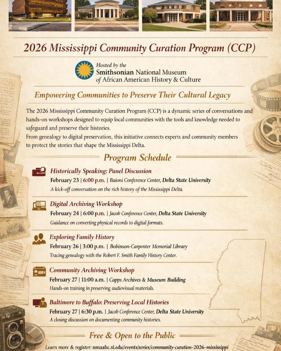 Cleveland - The 2026 Mississippi Community Curation Program (CCP) is ...