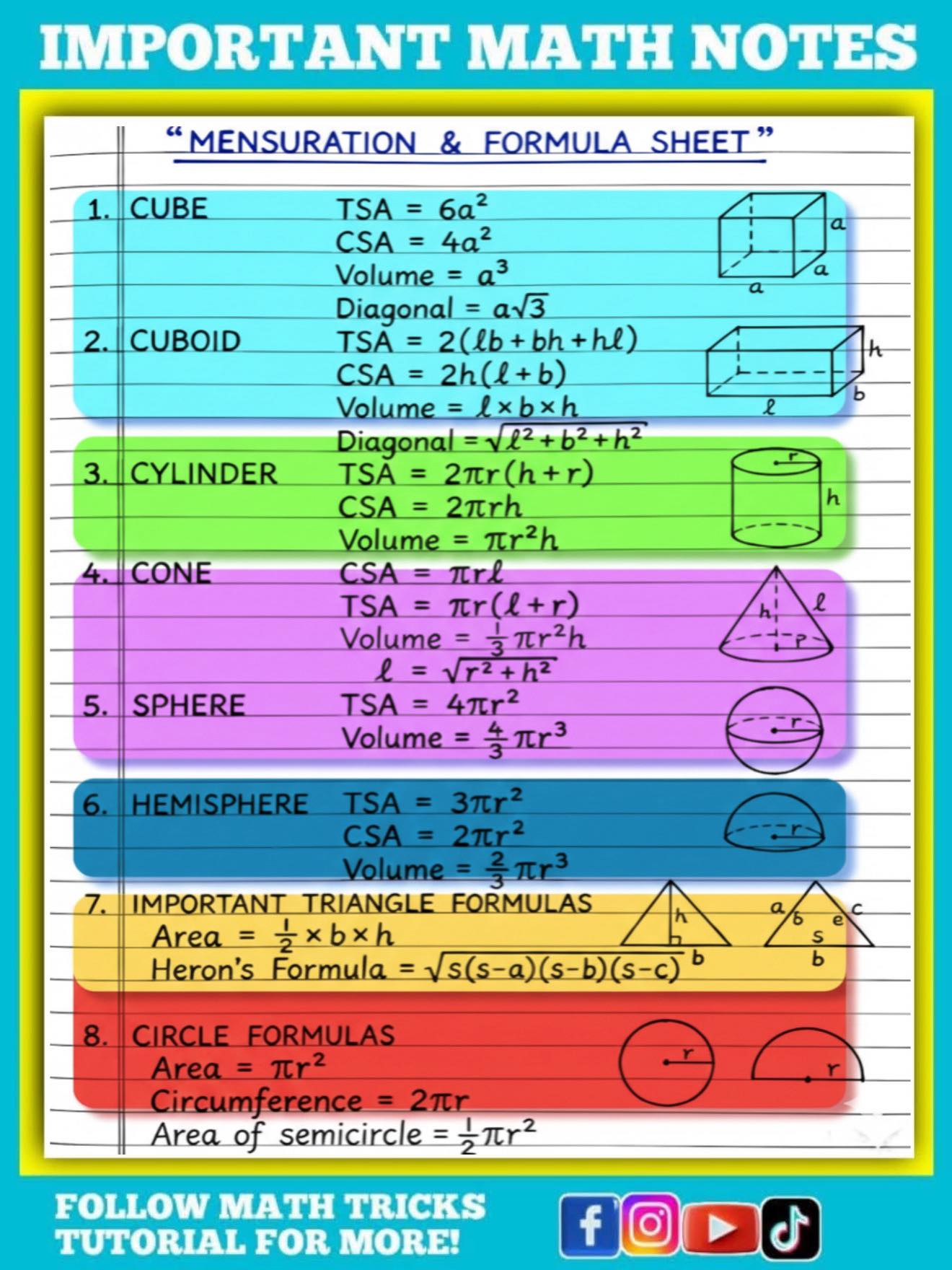 Math - Square Table Math Notes | Facebook