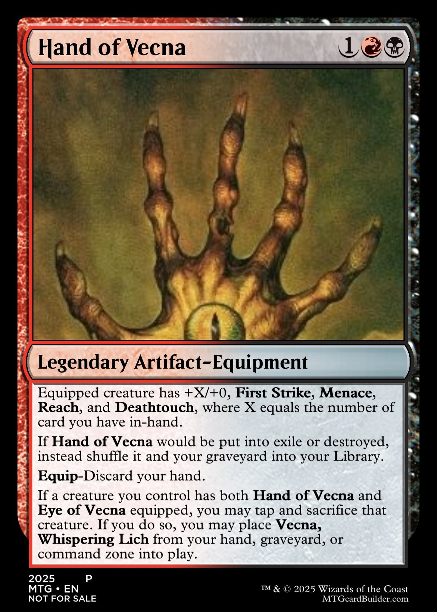 mtg vecna cards Hand of Foil - AFR At the beginning of combat on your turn Hand of Vecna Price |