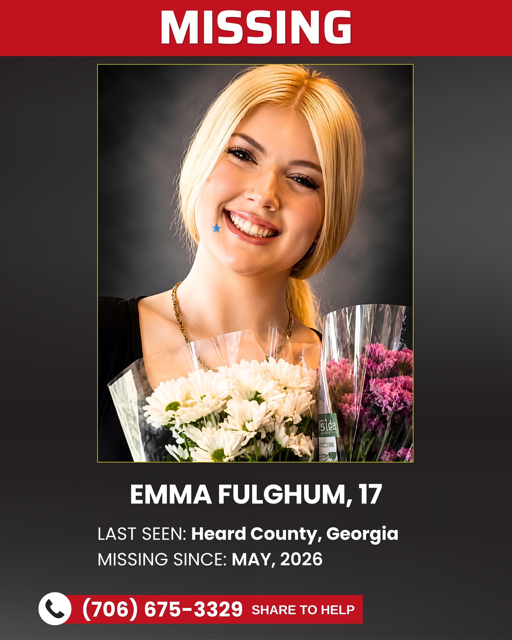 🚨 MISSING JUVENILE ALERT 🚨 PLEASE HELP BRING EMMA HOME SAFELY  
