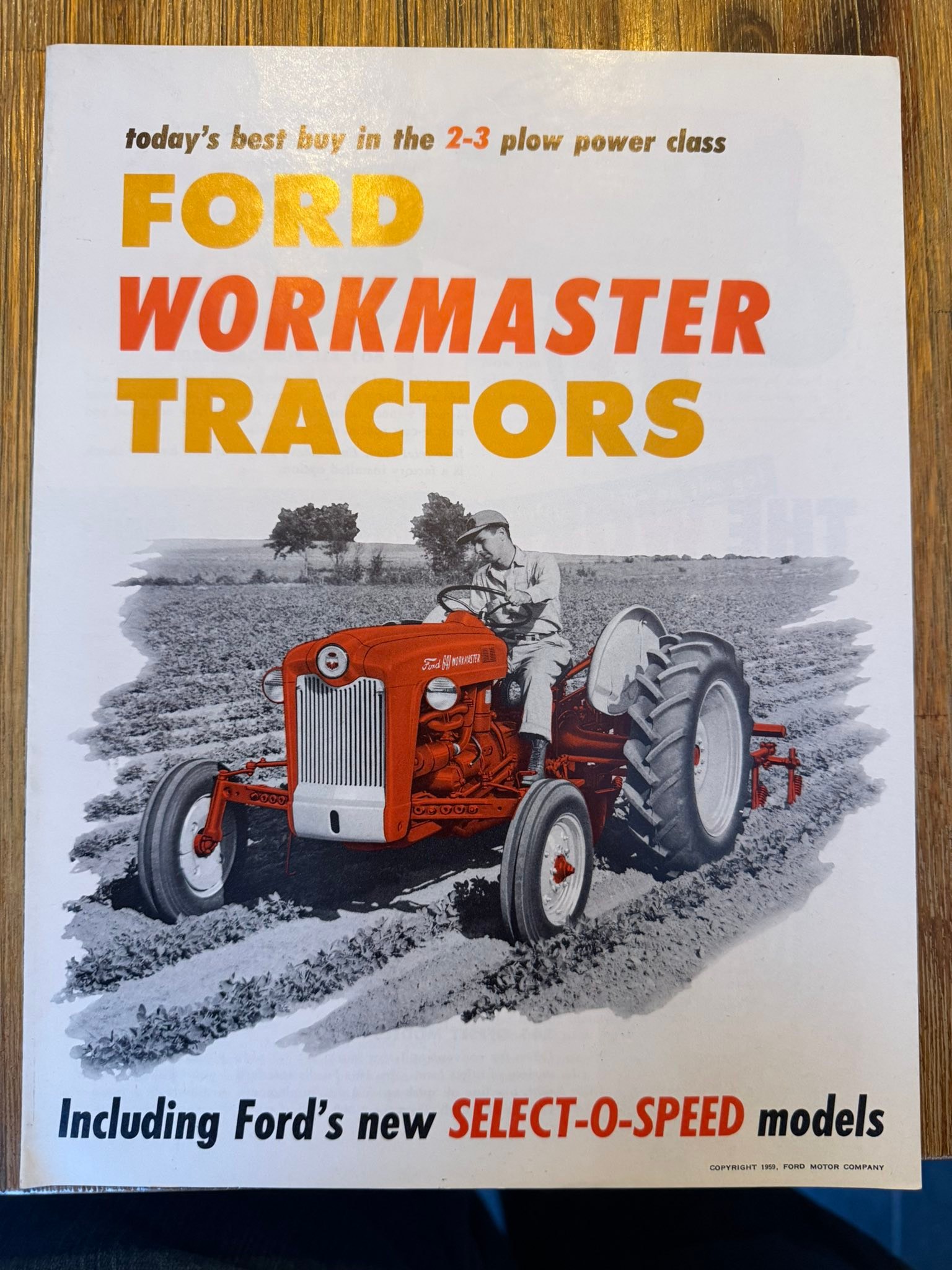 Vintage Ford hundred series tractor literature