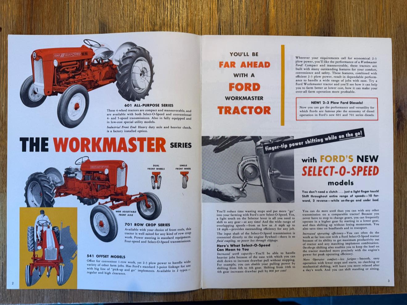 Vintage Ford hundred series tractor literature