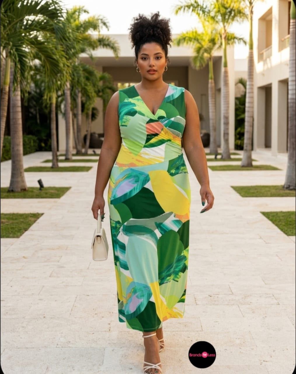 London Times green & yellow maxi dress available in US size 16W,18W,20W $80