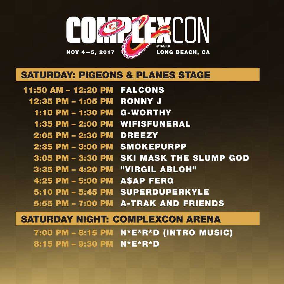 ComplexCon - 🚨 Official Set Times 🚨 For last minute...