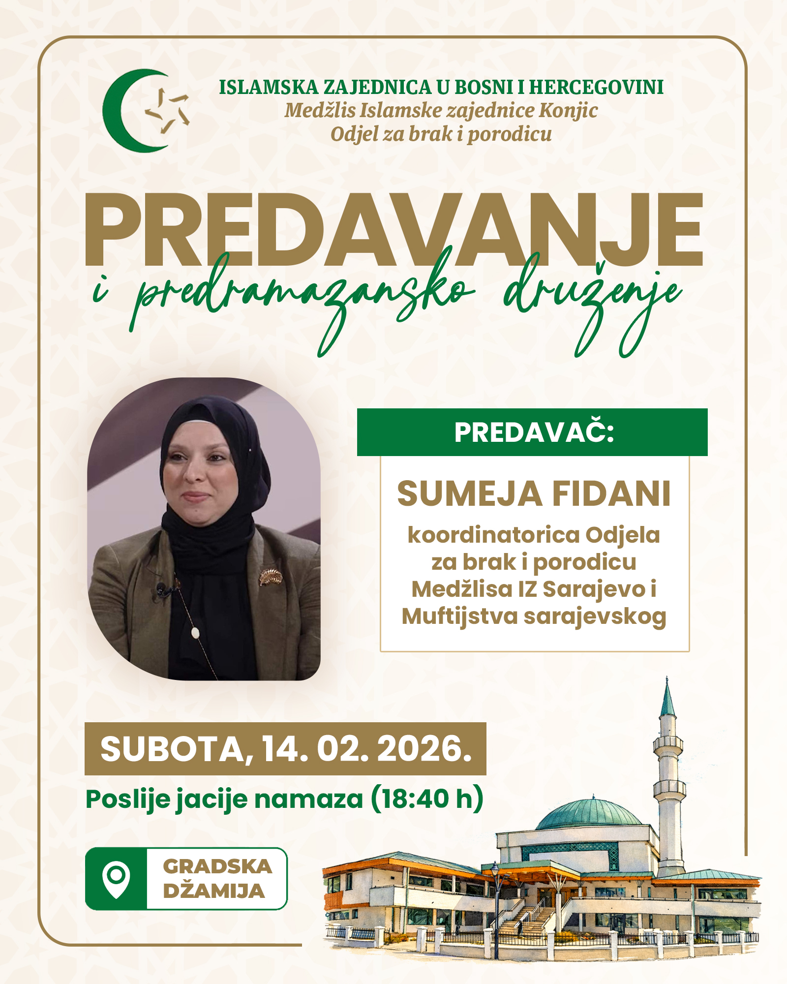 Medzlis - [Program za žene] Odjel za brak i porodicu Medžlisa Islamske ...