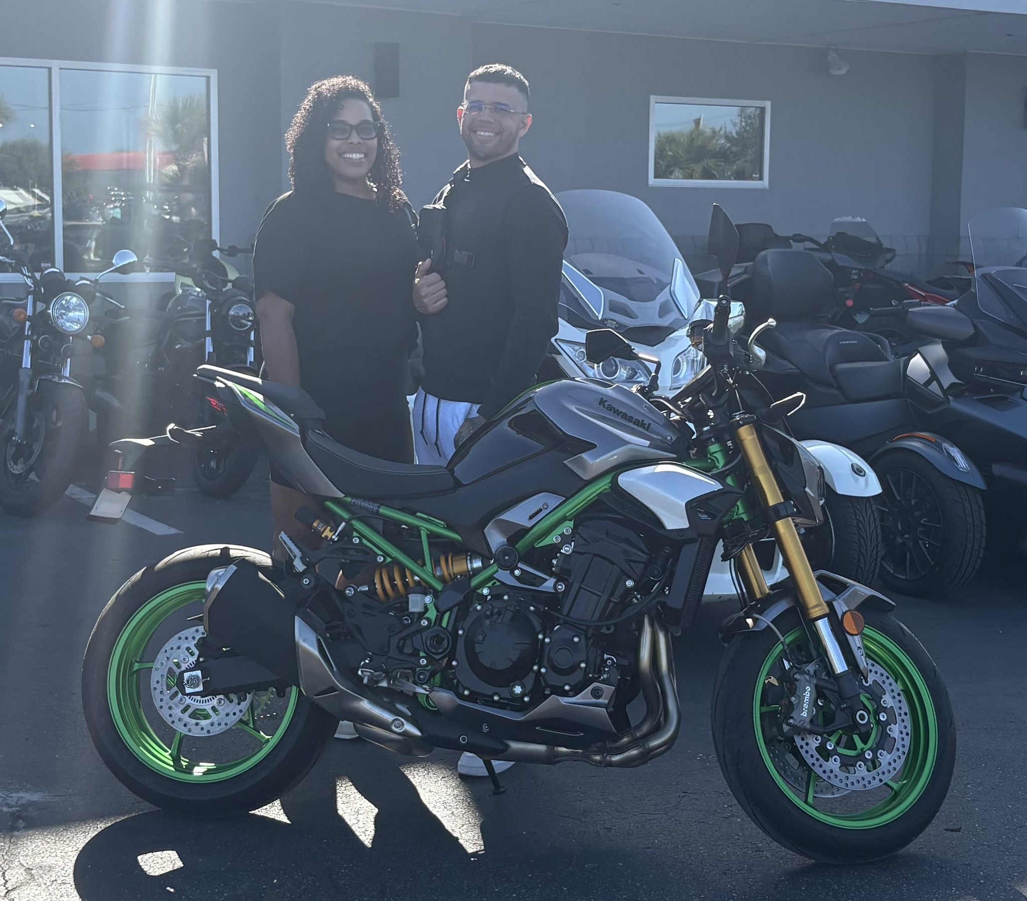 🔥 Huge congratulations to Shayna on her new Kawasaki Z! Great